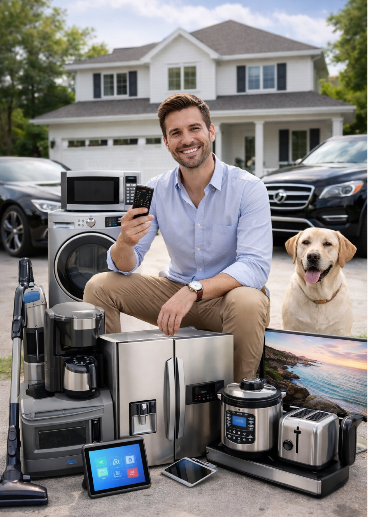 Man using Wizetrace with appliances